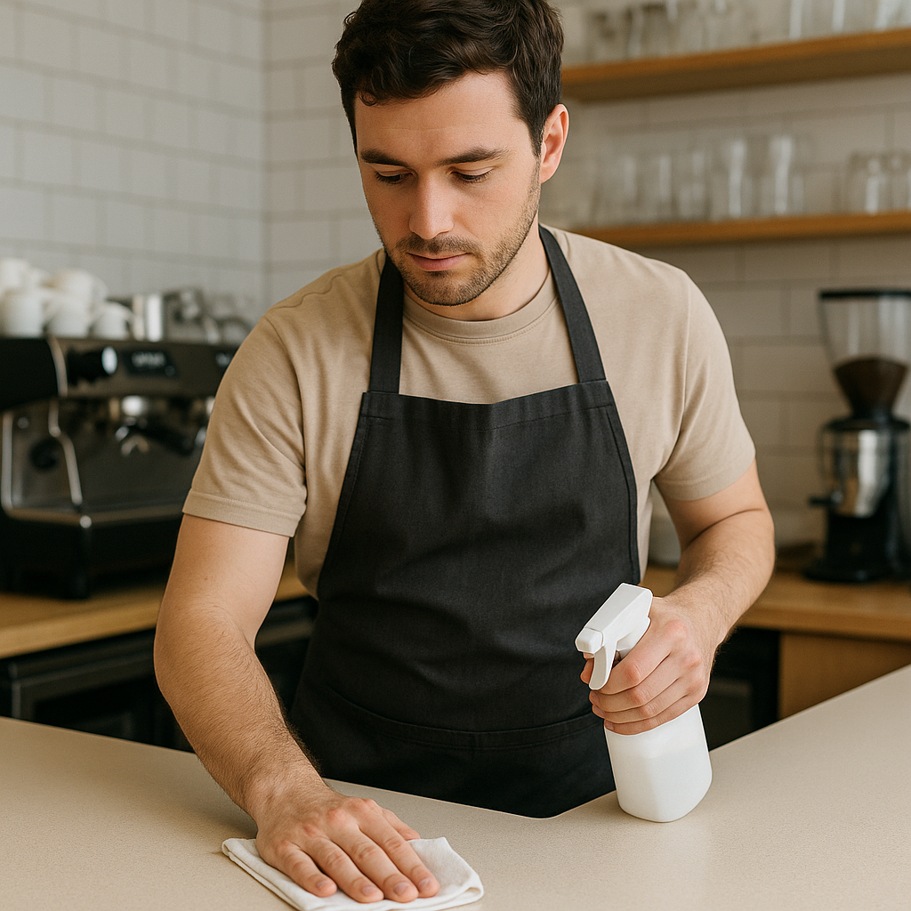 Higiena w kawiarni: strój baristy i zasady czystości