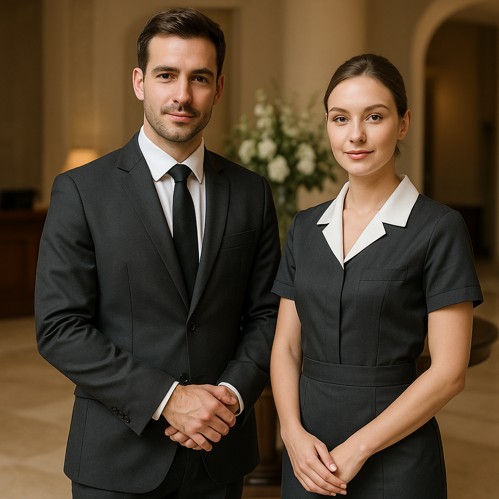 Jak dobrać uniform do pracy w hotelu (HoReCa): standardy i estetyka