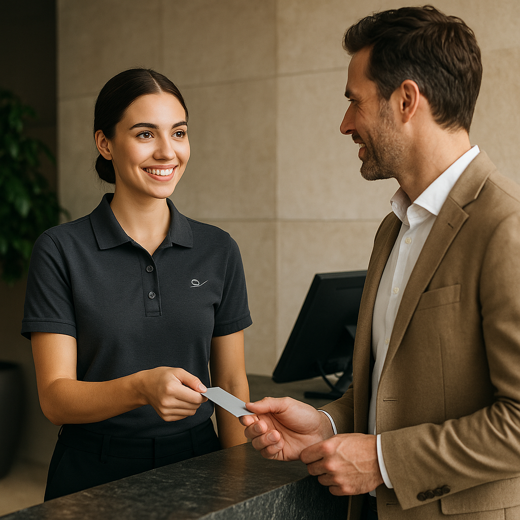 Jak odzież z logo wpływa na zaufanie gości