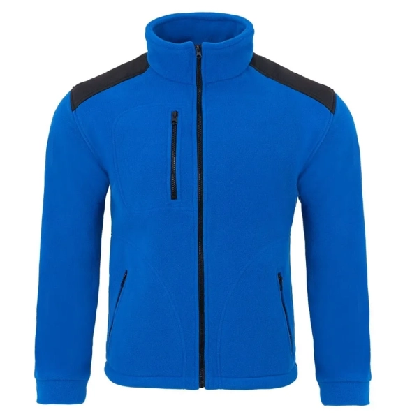 Bluza polarowa chabrowa wstawki czarne roz.L