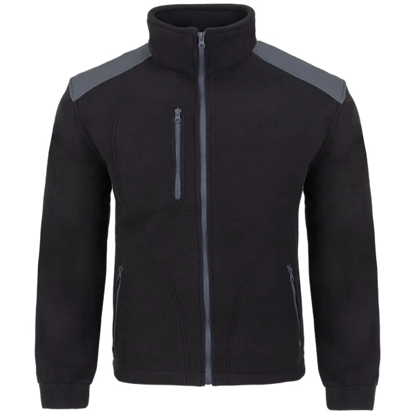 Bluza polarowa czarna wstawki szare roz.L