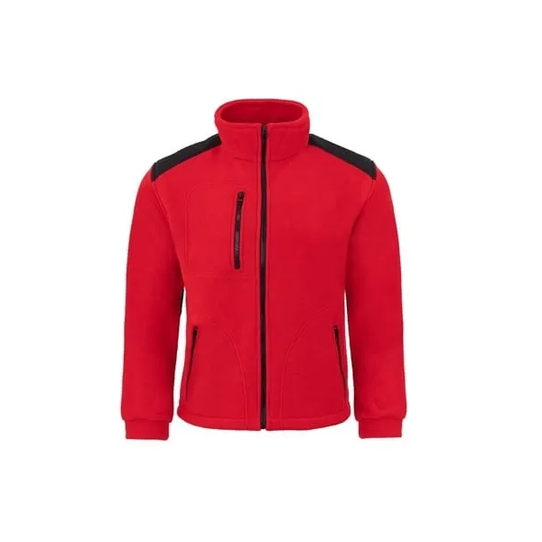 Bluza polarowa czerwona wstawki czarne roz.M