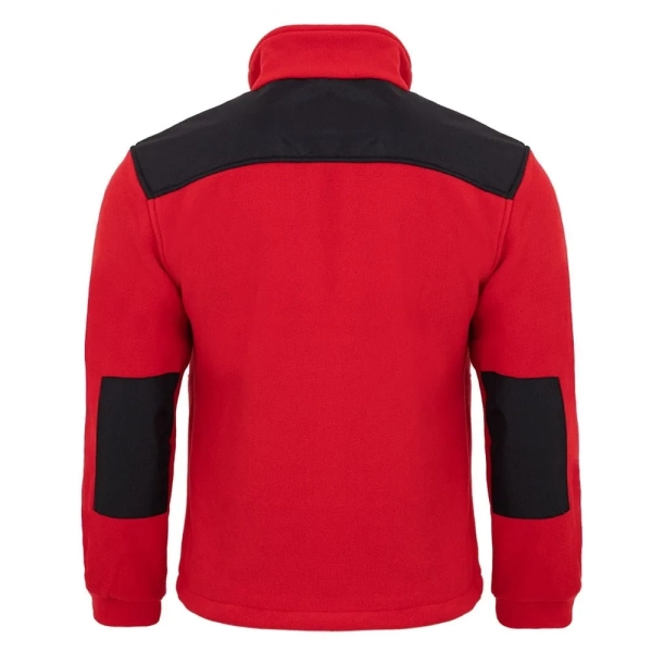 Bluza polarowa czerwona wstawki czarne roz.M