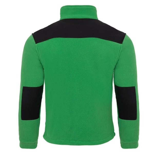 Bluza polarowa zielona wstawki czarne roz.M