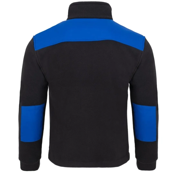Bluza polarowa czarna wstawki chabrowa roz.M