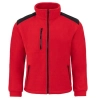 Bluza polarowa  czerwona wstawki czarne roz.XXL