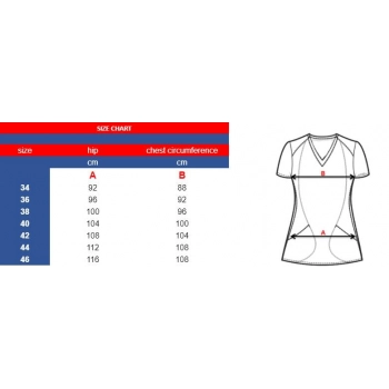Bluza kucharska długi rękaw lamówka granatowa roz.40