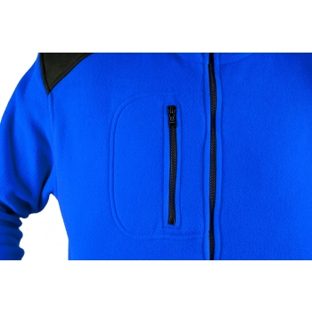 Bluza polarowa  chabrowa wstawki czarne roz.XXL