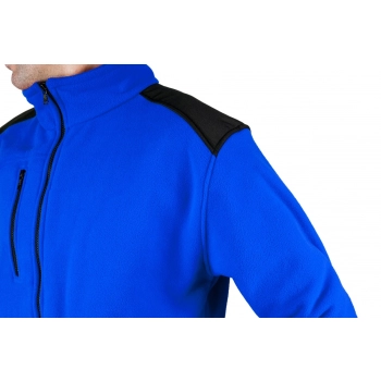 Bluza polarowa  chabrowa wstawki czarne roz.XXL