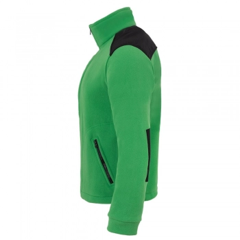 Bluza polarowa  zielona wstawki czarne roz.XXL