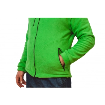 Bluza polarowa  zielona wstawki czarne roz.XXL