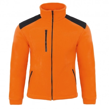 Bluza polarowa  pomarańczowa wstawki czarne roz.XXL