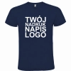 Męska koszulka T-shirt 100% miękka bawełna granatowa z twoim nadrukiem roz. L