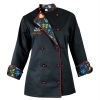 Bluza kucharska damska kitel czarny W4 z twoim nadrukiem logo roz. XXL