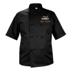 Bluza kucharska czarna na guziki z twoim nadrukiem logo napisem roz. 3XL – bluza kucharska – odzież gastronomiczna dla k