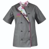 Bluza kucharska damska kitel szary W2 z twoim nadrukiem logo roz. XS