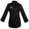 Bluza kucharska czarna damska na napy długi rękaw z twoim logo nadrukiem  roz. L – bluza kucharska – odzież gastronomicz