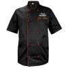 Bluza kucharska kitel czarny z lamówką czarny z twoim nadrukiem logo roz. M