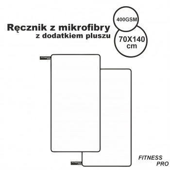 Ręcznik szybkoschnący duży sportowy plażowy z mikrofibry na siłownie FIT