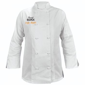 Bluza kucharska damska kitel biały z twoim nadrukiem logo roz. S