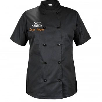 Bluza kucharska damska kitel czarny z twoim nadrukiem logo roz. S