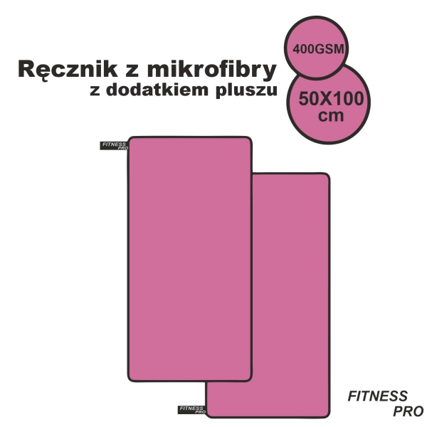 Ręcznik szybkoschnący sportowy plażowy z mikrofibry na siłownie FIT – odzież gastronomiczna Gastronix - inne ujęcie