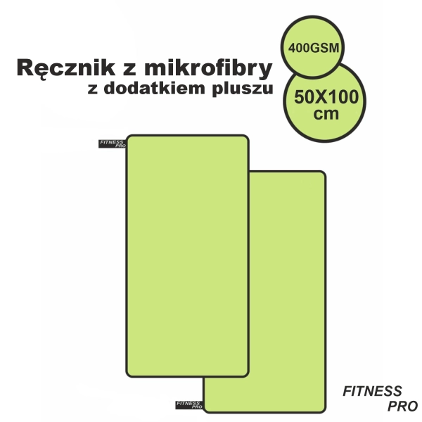 Ręcznik szybkoschnący sportowy plażowy z mikrofibry na siłownie FIT – odzież gastronomiczna Gastronix - inne ujęcie