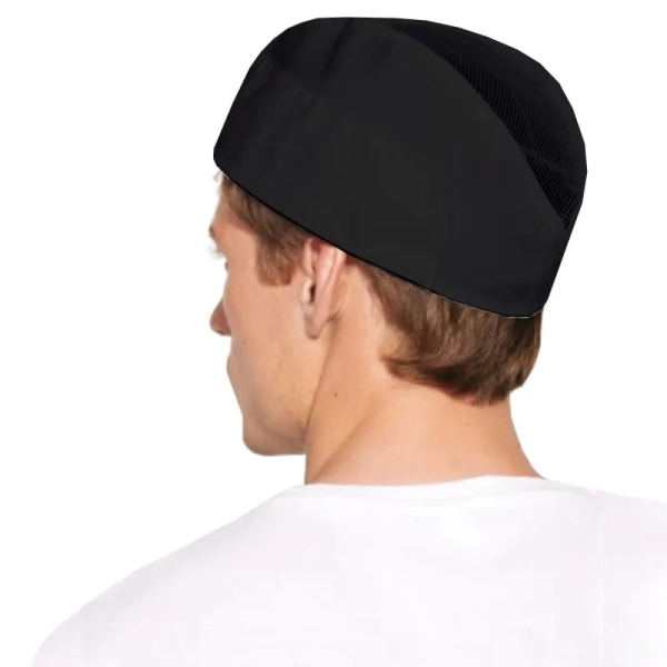 Czapka furażerka czarna z siatką premium – odzież gastronomiczna Gastronix - kolejne ujęcie